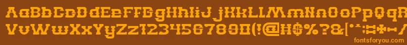 BILLY THE KID Font – Orange Fonts on Brown Background