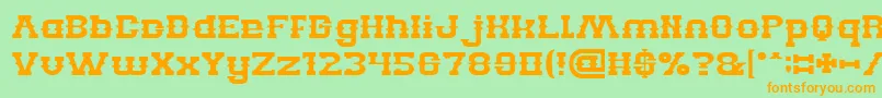 BILLY THE KID Font – Orange Fonts on Green Background