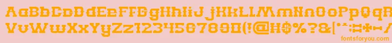 BILLY THE KID Font – Orange Fonts on Pink Background