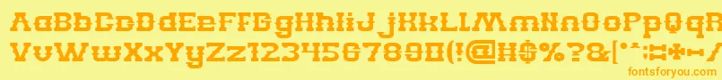 BILLY THE KID Font – Orange Fonts on Yellow Background