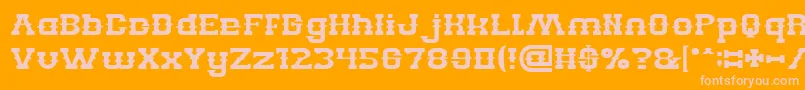 BILLY THE KID Font – Pink Fonts on Orange Background