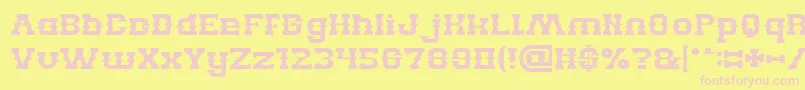 フォントBILLY THE KID – ピンクのフォント、黄色の背景