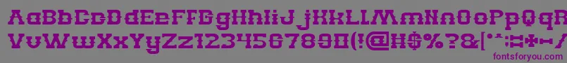 フォントBILLY THE KID – 紫色のフォント、灰色の背景