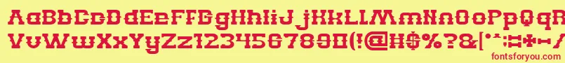 BILLY THE KID Font – Red Fonts on Yellow Background