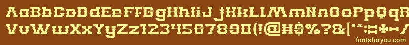 Шрифт BILLY THE KID – жёлтые шрифты на коричневом фоне