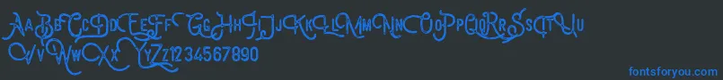 Billyforges Demo Font – Blue Fonts on Black Background