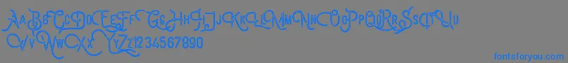 Billyforges Demo Font – Blue Fonts on Gray Background