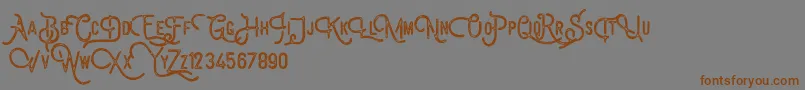 Billyforges Demo Font – Brown Fonts on Gray Background