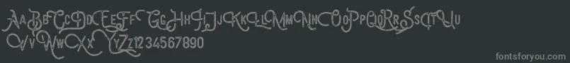 Billyforges Demo-Schriftart – Graue Schriften auf schwarzem Hintergrund