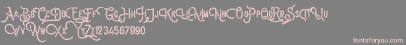 Billyforges Demo Font – Pink Fonts on Gray Background