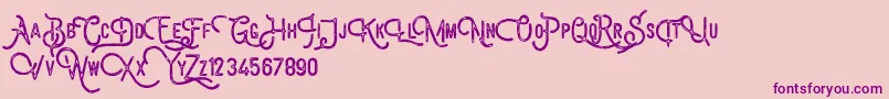 Billyforges Demo Font – Purple Fonts on Pink Background