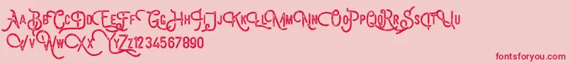 Billyforges Demo Font – Red Fonts on Pink Background