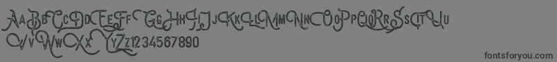 Billyforges Demo Font – Black Fonts on Gray Background