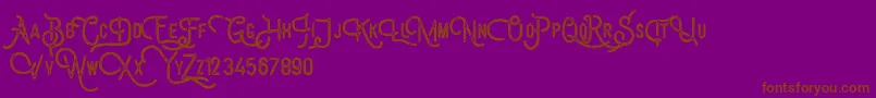 Billyforges Demo Font – Brown Fonts on Purple Background