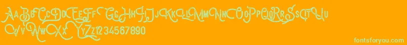 Billyforges Demo Font – Green Fonts on Orange Background