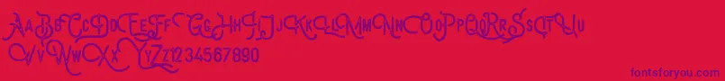 fuente Billyforges Demo – Fuentes Moradas Sobre Fondo Rojo