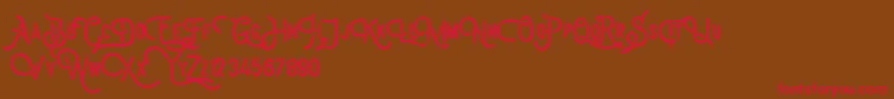 Billyforges Demo Font – Red Fonts on Brown Background