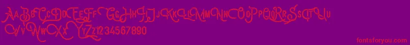 Billyforges Demo Font – Red Fonts on Purple Background