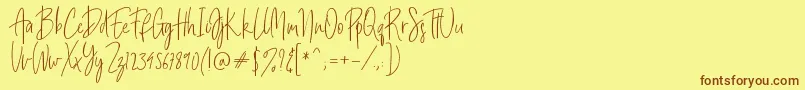 Billystuck Font – Brown Fonts on Yellow Background