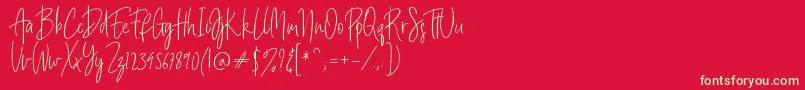 フォントBillystuck – 赤い背景に緑の文字