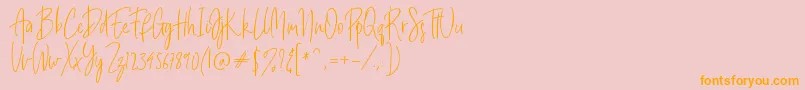 Billystuck Font – Orange Fonts on Pink Background