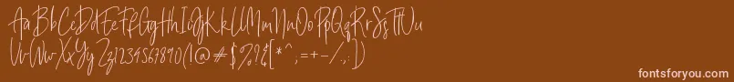 Billystuck Font – Pink Fonts on Brown Background