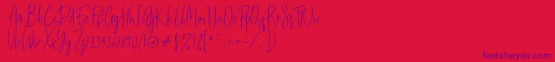 Billystuck-Schriftart – Violette Schriften auf rotem Hintergrund