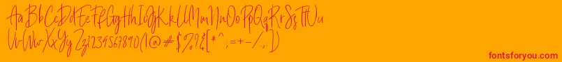 Billystuck Font – Red Fonts on Orange Background