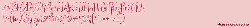 Billystuck Font – Red Fonts on Pink Background