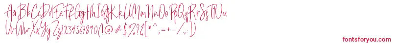 Billystuck Font – Red Fonts on White Background
