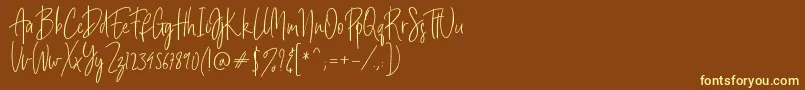 Billystuck Font – Yellow Fonts on Brown Background
