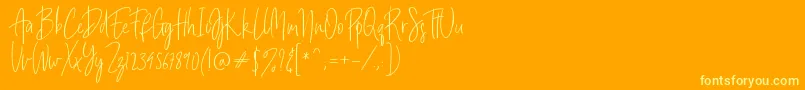 Czcionka Billystuck – żółte czcionki na pomarańczowym tle