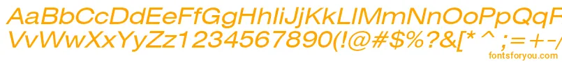 HeliosextItalic Font – Orange Fonts on White Background