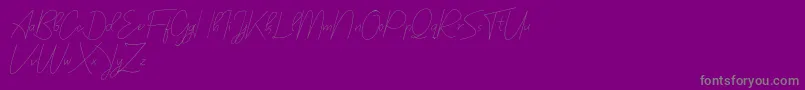 Czcionka bilyardeis new – szare czcionki na fioletowym tle