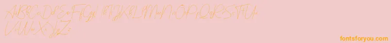 bilyardeis new Font – Orange Fonts on Pink Background