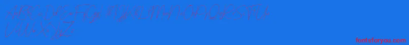 bilyardeis new Font – Red Fonts on Blue Background