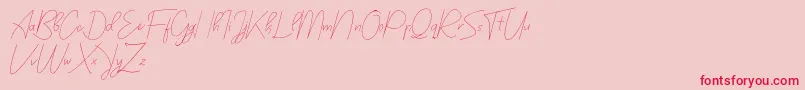 bilyardeis new Font – Red Fonts on Pink Background