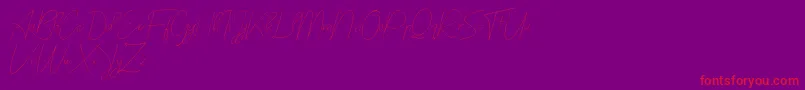 bilyardeis new Font – Red Fonts on Purple Background