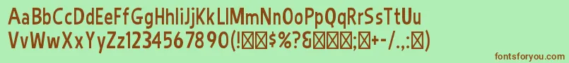 Bimbo JVE Font – Brown Fonts on Green Background