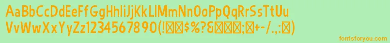 Bimbo JVE Font – Orange Fonts on Green Background