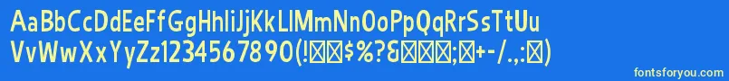 Bimbo JVE Font – Yellow Fonts on Blue Background