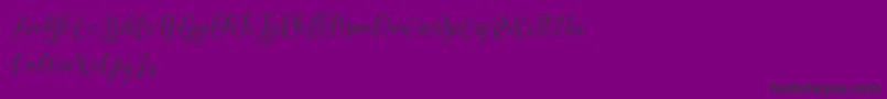 Bimfly-Schriftart – Schwarze Schriften auf violettem Hintergrund
