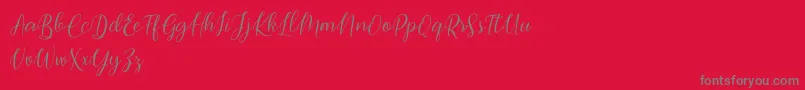 Bimfly Font – Gray Fonts on Red Background