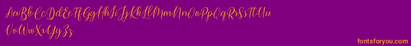 Bimfly Font – Orange Fonts on Purple Background