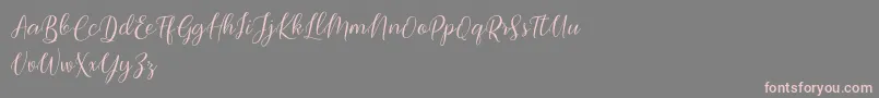 Police Bimfly – polices roses sur fond gris