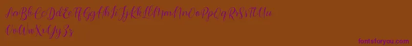 Bimfly Font – Purple Fonts on Brown Background