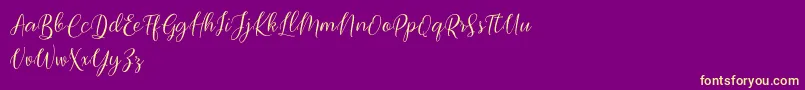 Bimfly Font – Yellow Fonts on Purple Background