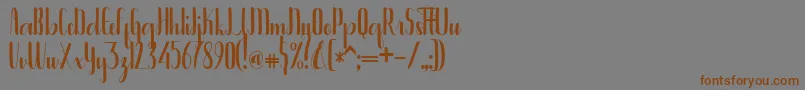 Bintanghu Font – Brown Fonts on Gray Background