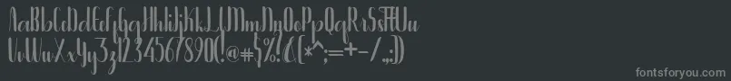 Bintanghu Font – Gray Fonts on Black Background