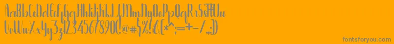 Bintanghu Font – Gray Fonts on Orange Background